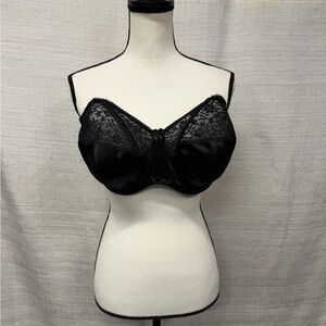 Goddess Black Lace Full-Coverage Bra